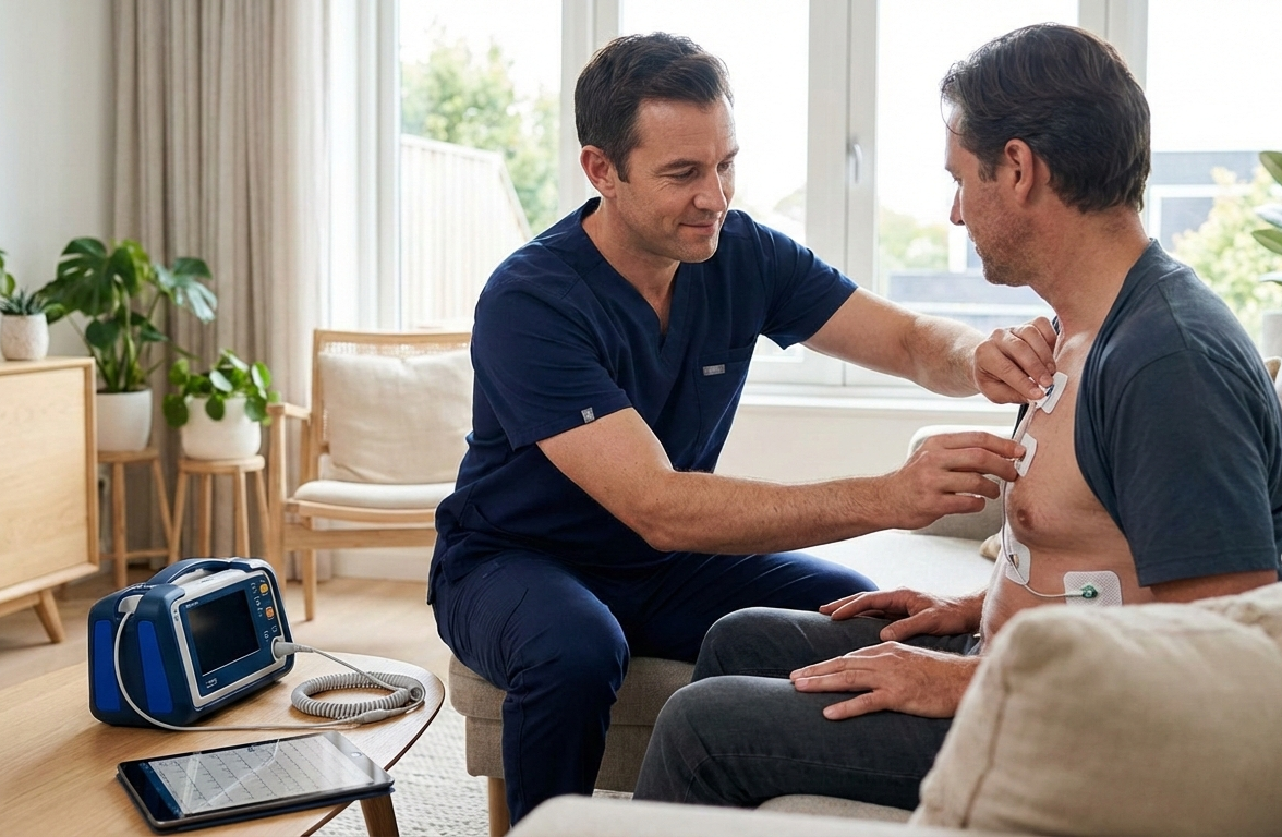 إيكو على القلب بالمنزل